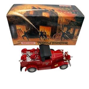 Vintage 1930 Ford Model Fire Battalion Chief's Vehicle Die-Cast Collectible FDNY